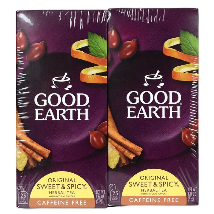 Good Earth Sweet & Spicy Flavored 4 Pack Herbal Teas N2