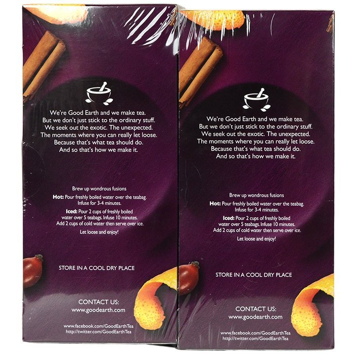 Good Earth Sweet & Spicy Flavored 4 Pack Herbal Teas N3