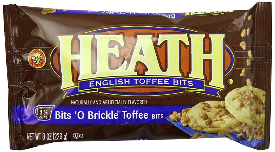 HEATH Bits of Brickle English Toffee Bits, (8-Ounce Bag, Pack of 12)