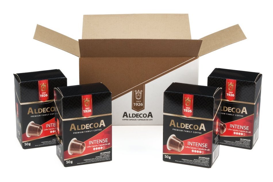 Aldecoa Nespresso Coffee Capsules, Intense, 10 Count (Pack of 4) N3