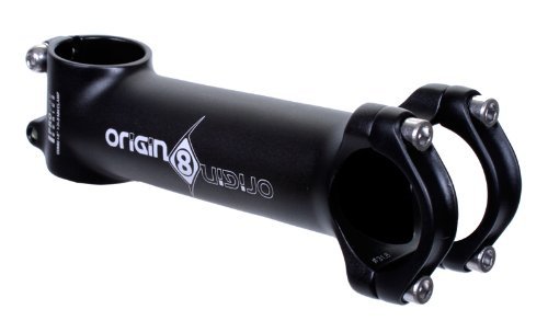 Origin8 Pro Fit Alloy Ergo Stem, 1-1/8" x 25.4 x 8-Degree x 110mm, Black