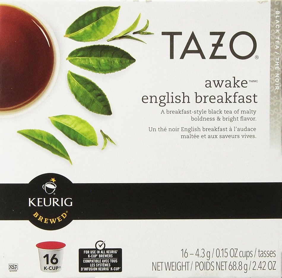 Tazo Awake English Breakfast Tea Keurig K-Cups, 16 Count N3