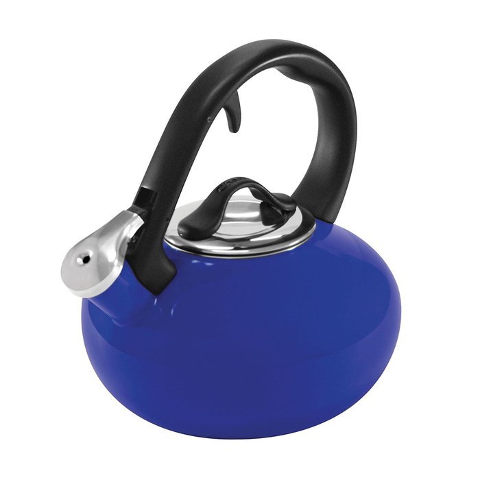 Chantal Tea Kettle Enamel on Steel Loop Teakettle - Blue Indigo 1.8qt.