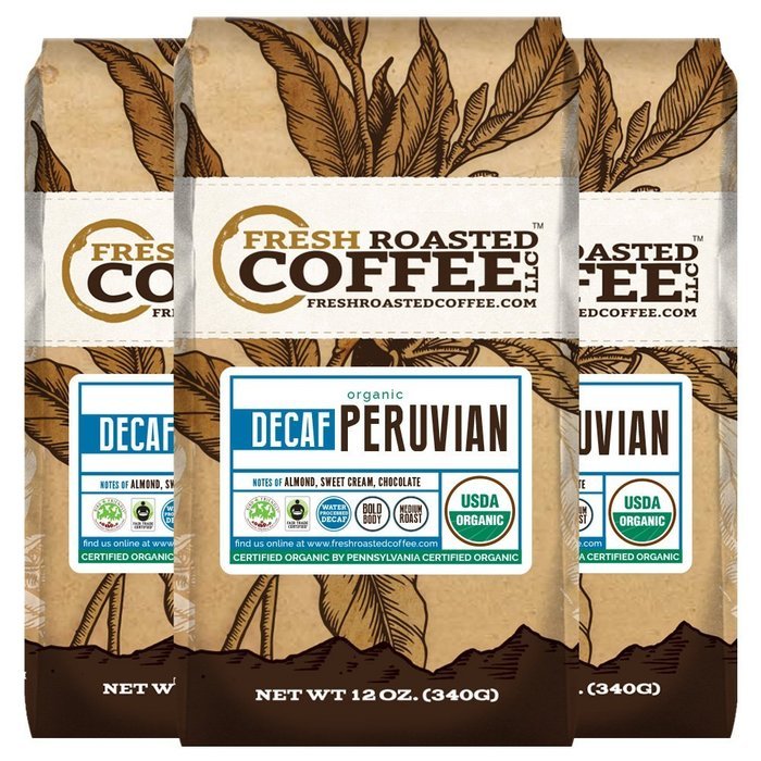 Peruvian Decaf Organic Fair Trade Coffee, SMBC, Whole Bean, Water Processed Decaf Coffee, Fresh Roasted Coffee...