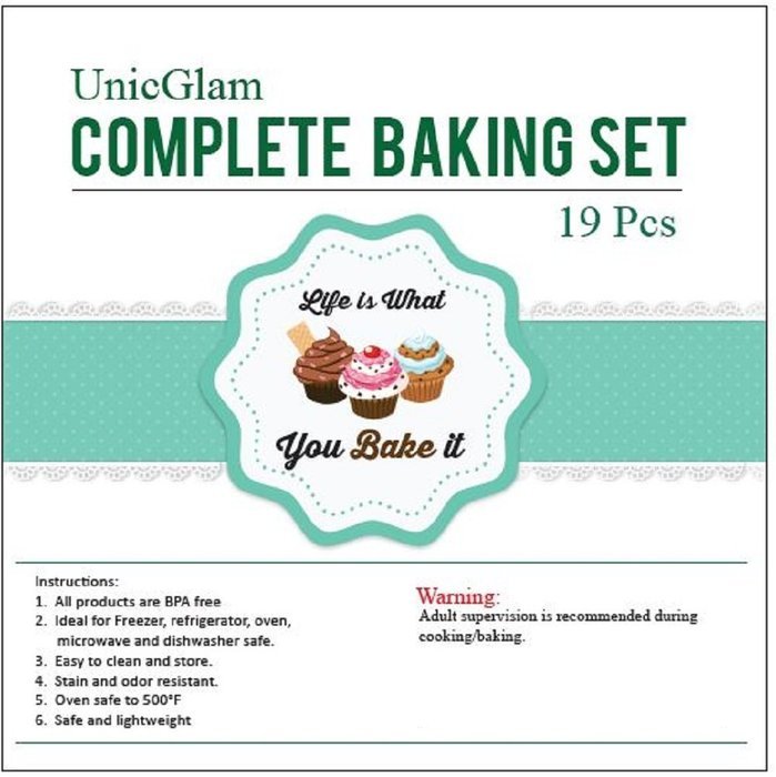 UnicGlam Baking Kit Kids Baking Set Girls Baking Set Real Cupcake ...