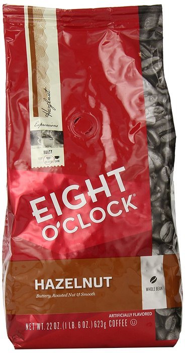 Eight O'Clock Hazelnut Whole Bean Coffee, 22 Ounce
