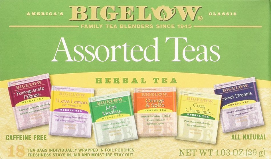 Bigelow 6 Assorted Herbal Teas, 18 Count Box