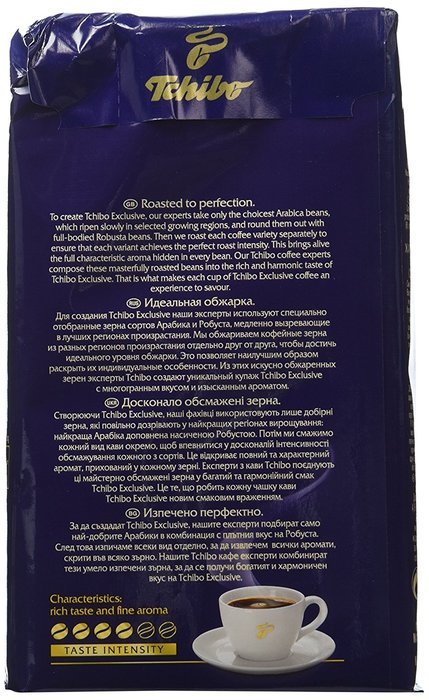 Tchibo Exclusive Coffee, Premium Ground, 8.8-Ounce Vacuum Packs (Pack of 4)