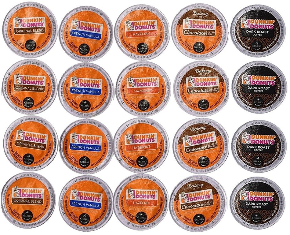 20 Count - Dunkin Donut Coffee Variety K Cups for Keurig K-Cup Brewers and 2.0 Brewers - Original Blend, Hazelnut...