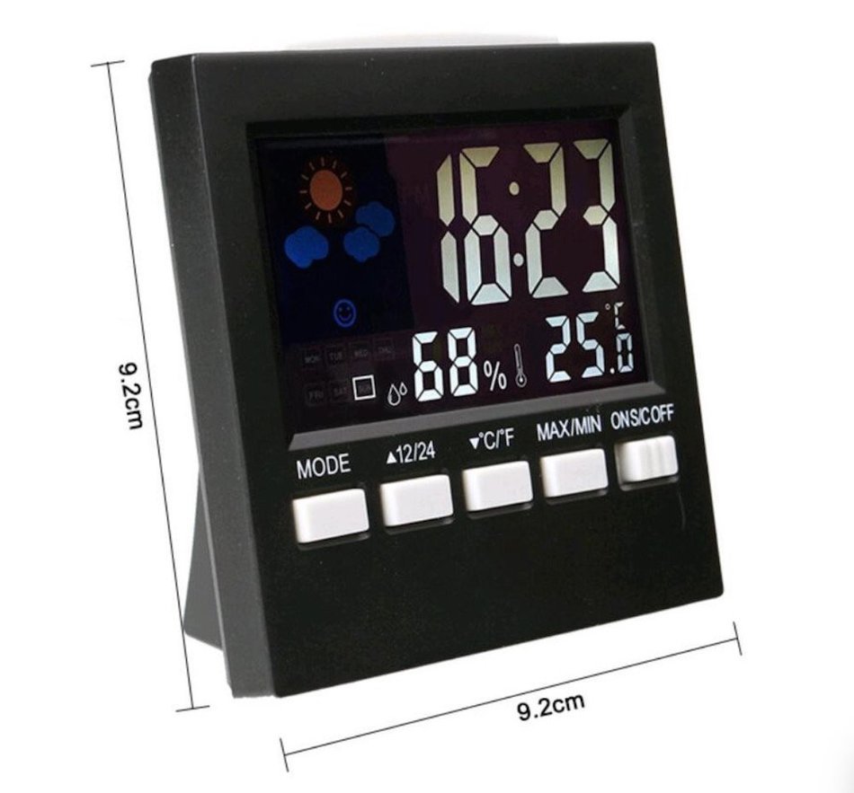 Indoor Humidity Monitor Hygrometer Digital Thermometer Monitor Home Weather Station and Night Light with LCD Display... N6