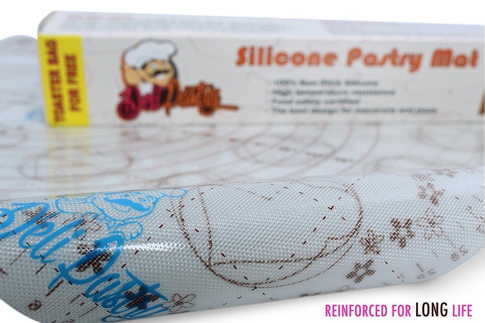New Large Deli Professional Silicone Baking Mat with Measurements, Non-stick Pastry Mat to Countertop for Rolling... N3
