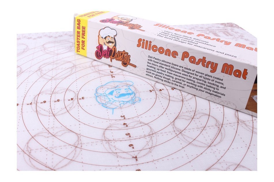 New Large Deli Professional Silicone Baking Mat with Measurements, Non-stick Pastry Mat to Countertop for Rolling... N4