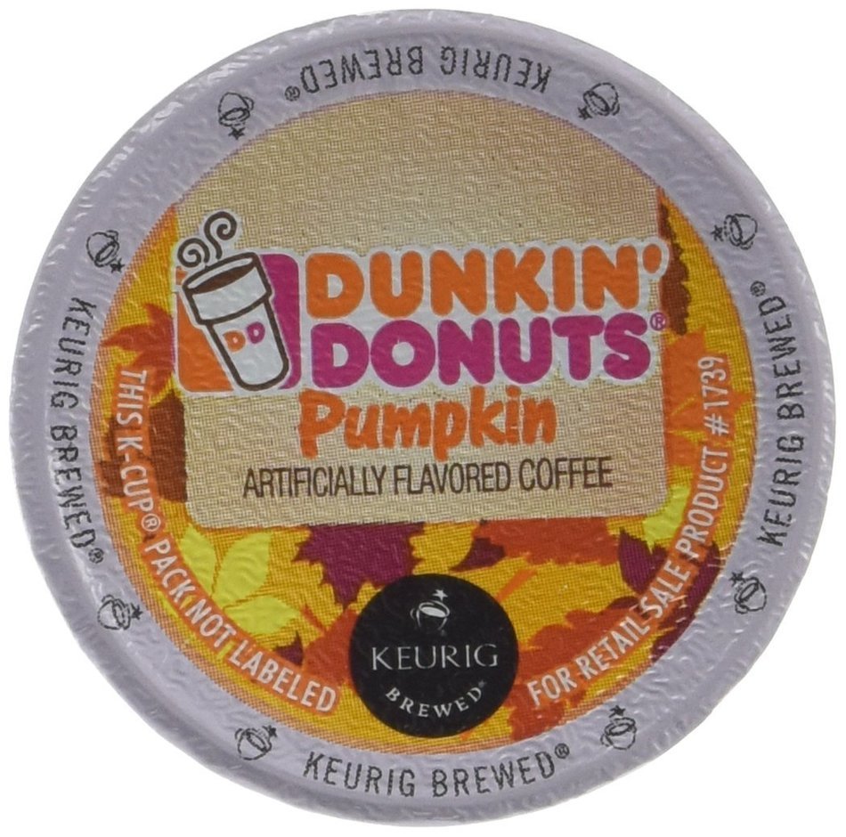 Dunkin Donuts Pumpkin Spice Flavor K-Cups for Keurig Coffee Brewers, 16 Count