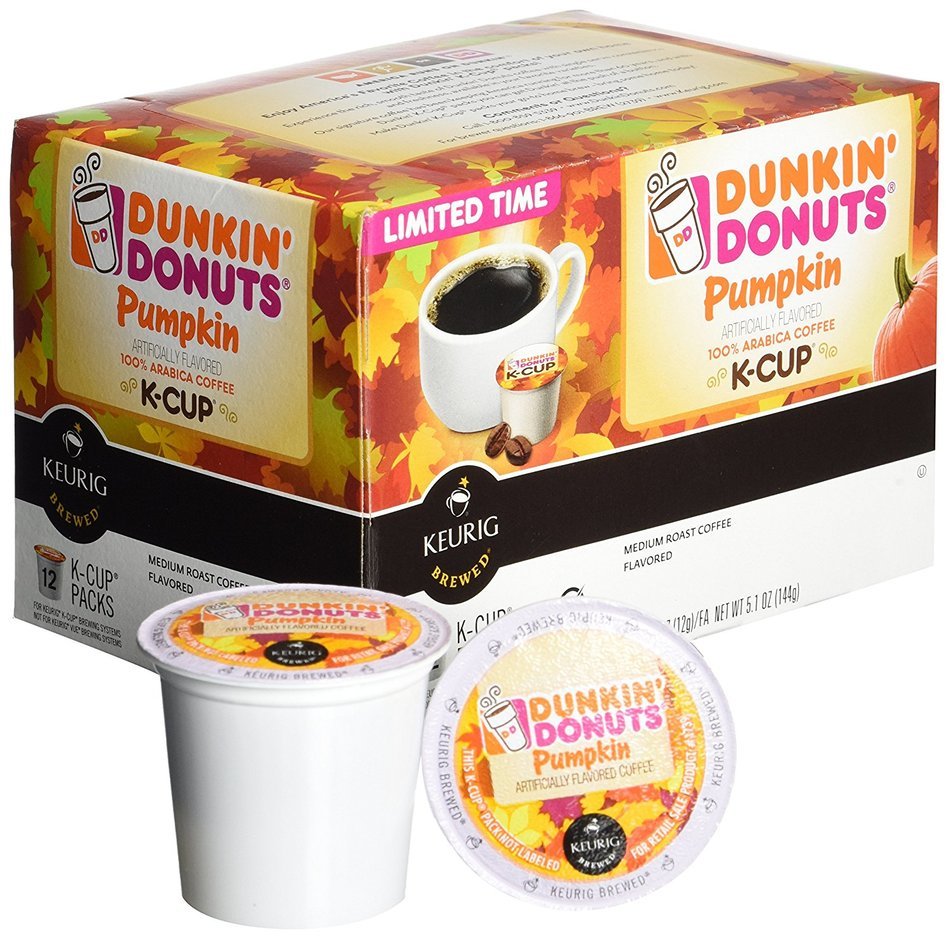 Dunkin Donuts Pumpkin Spice Flavor K-Cups for Keurig Coffee Brewers, 16 Count N3