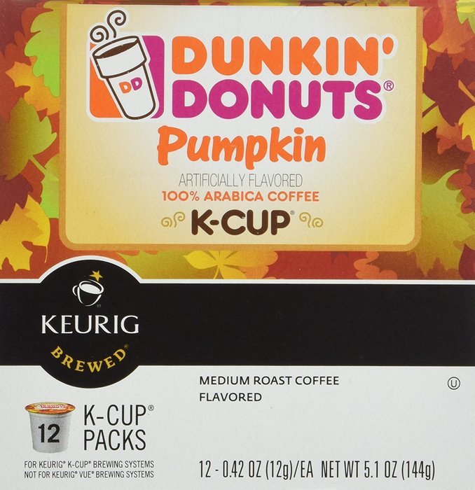 Dunkin Donuts Pumpkin Spice Flavor K-Cups for Keurig Coffee Brewers, 16 Count N7