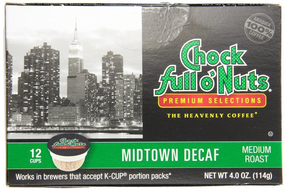Chock Full o'Nuts Midtown Decaf Coffee K-Cups 12 Ct - Pack Of 2