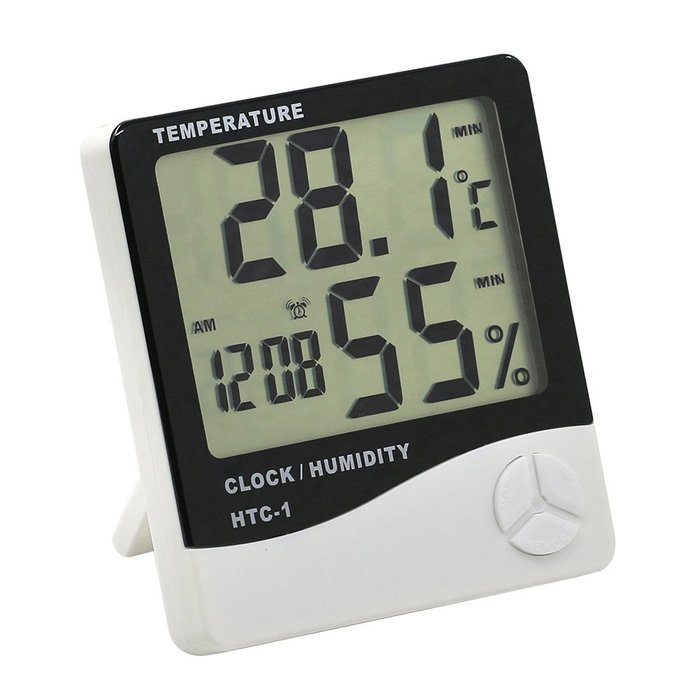 Mini Digital LCD Temperature Humidity Meter Clock Indoor Hygrometer Thermometer N2