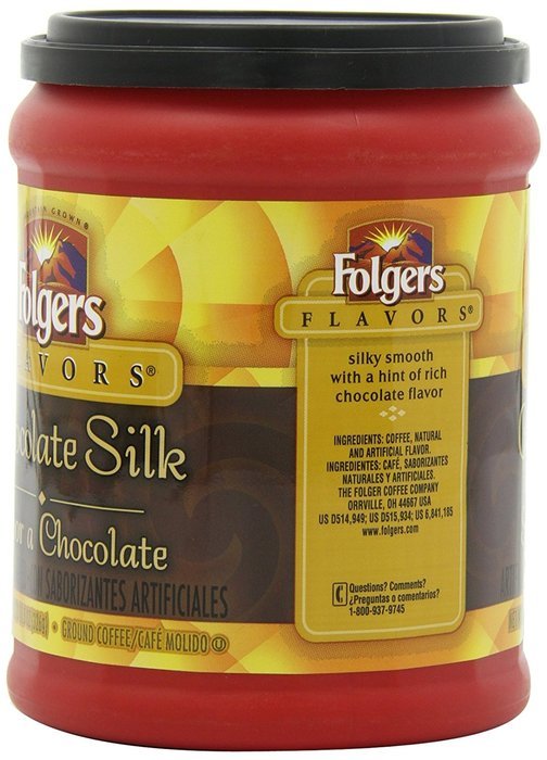 Folgers Flavors Chocolate Silk Ground Coffee, 11.5-Ounces (Pack of 6) N2