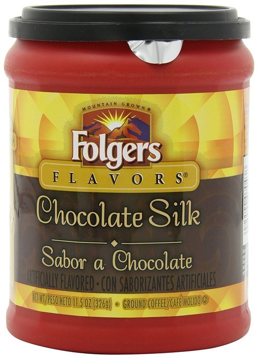 Folgers Flavors Chocolate Silk Ground Coffee, 11.5-Ounces (Pack of 6) N4