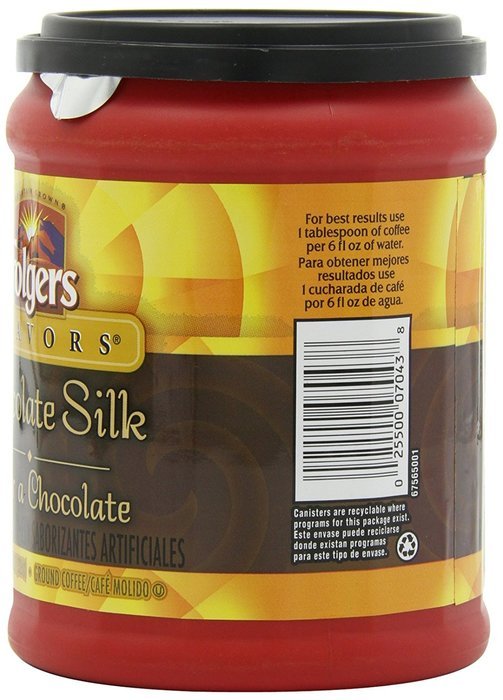 Folgers Flavors Chocolate Silk Ground Coffee, 11.5-Ounces (Pack of 6) N5