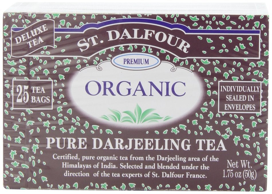 ST. DALFOUR Organic Green Tea, Tea Bags, Original, 1.75-Ounce Bags, 25-Count Boxes (Pack of 6) N3