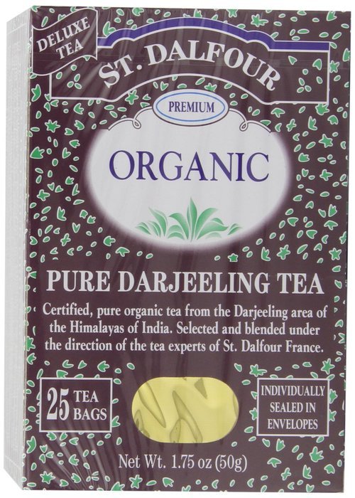 ST. DALFOUR Organic Green Tea, Tea Bags, Original, 1.75-Ounce Bags, 25-Count Boxes (Pack of 6) N4