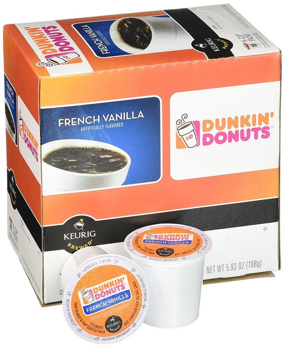 Dunkin Donuts French Vanilla Flavored Coffee K-Cups For Keurig K Cup Brewers (32 Count) N2