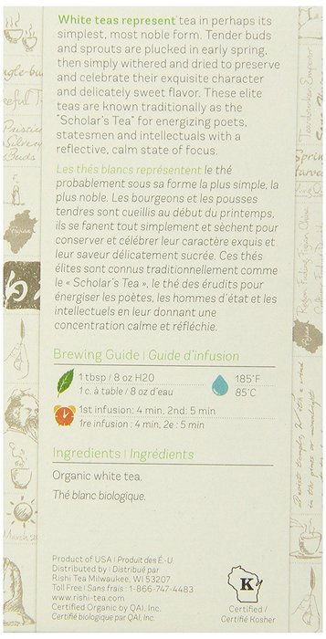 Rishi Tea Organic Silver Needle Loose Leaf Tea, 1.41 Ounces Tin N3