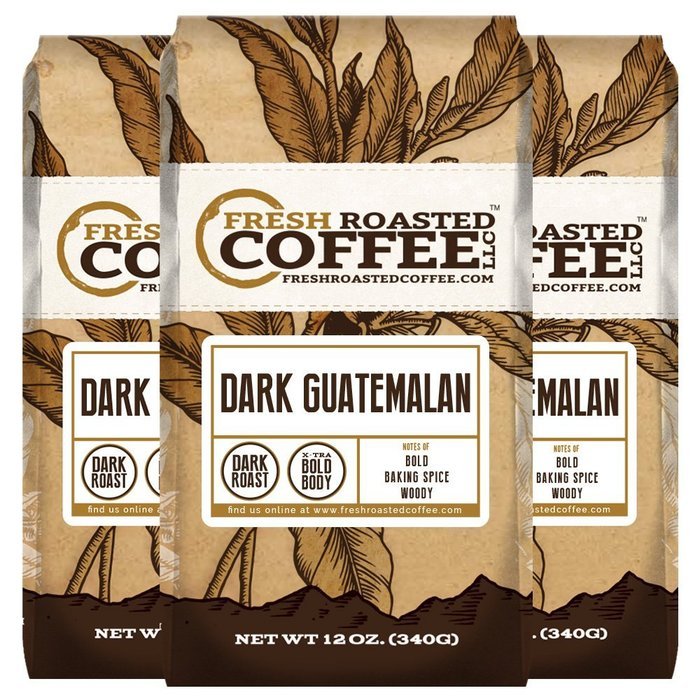 Dark Guatemalan, Whole Bean Coffee, Fresh Roasted Coffee LLC (2 lb.) N2