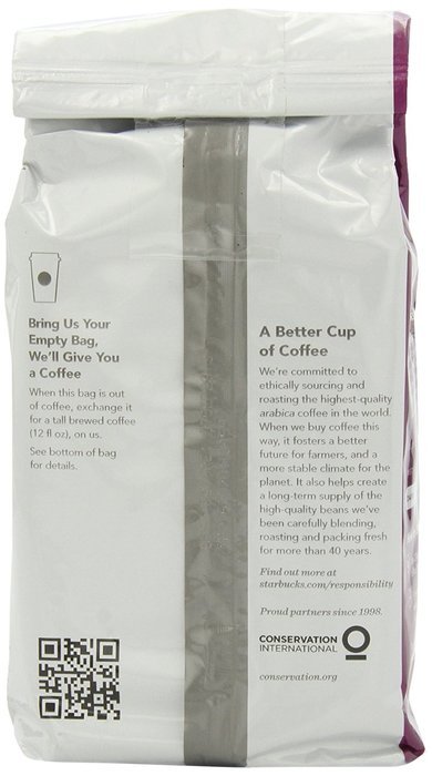 Starbucks Dark Espresso Roast Ground Coffee, 12-Ounce Bags (Pack of 3) N2