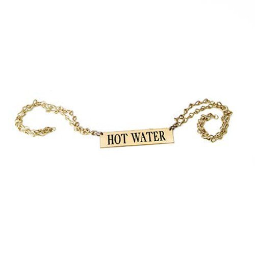Eastern Tabletop 9542W Brass ID Tags, Hot Water
