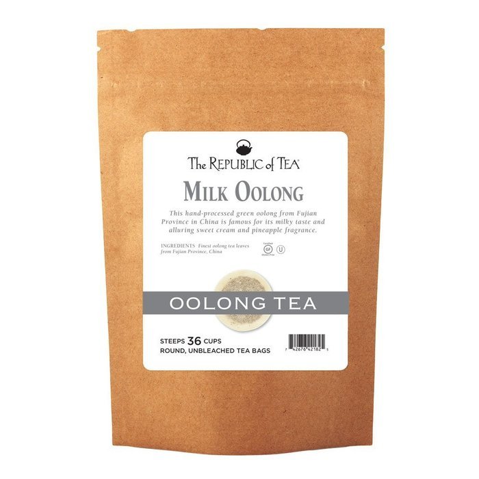 The Republic Of Tea, Milk Oolong Tea, 36 Tea Bag Tin N3