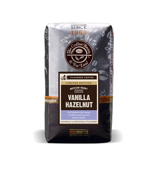 The Coffee Bean & Tea Leaf Ground Coffee, Vanilla Hazelnut, 12 Ounce