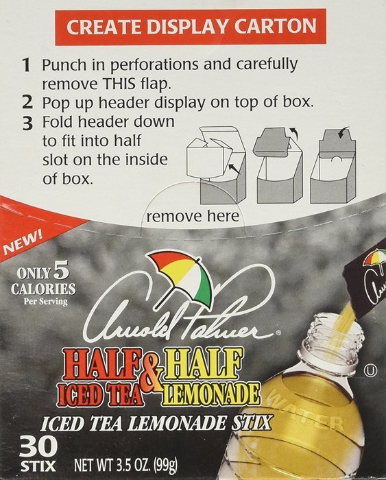 Marjack 72679 Arnold Palmer Half&Half Iced Tea Packs, 0.12 ounce stick, 30 stix per box N2