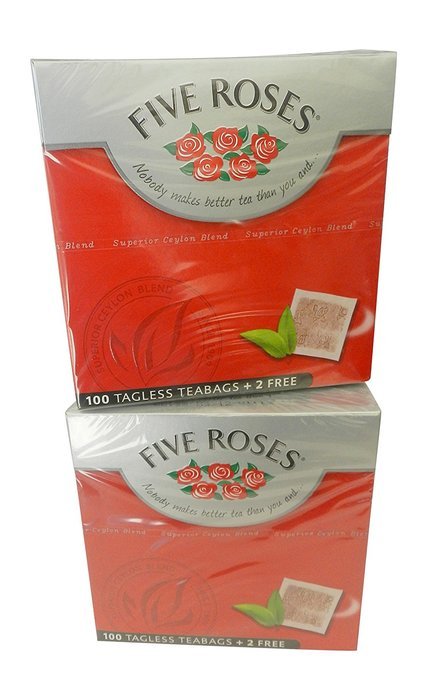 Five Roses Tea, 100 Tagless Teabags (2 Box of 100 Teabags) free image ...