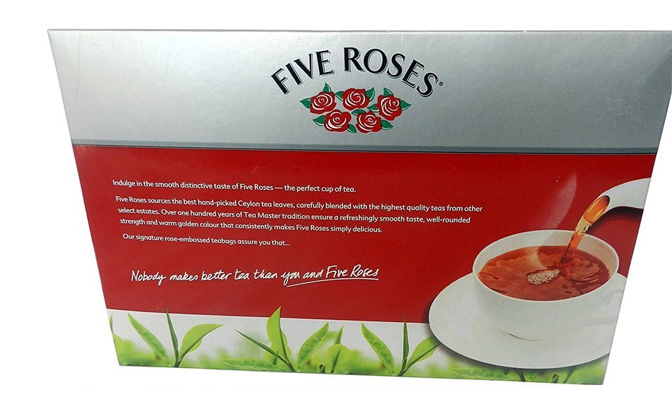 Five Roses Tea, 100 Tagless Teabags (2 Box of 100 Teabags) N2