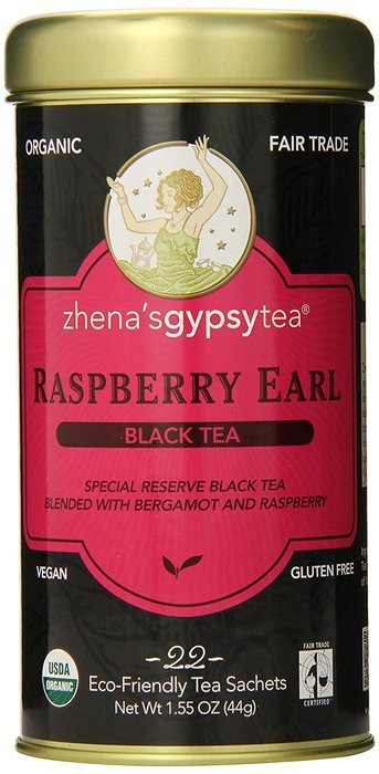 Zhena's Gypsy Tea, Raspberry Earl, 1.55 Oz, 22 Count Tea Sachets