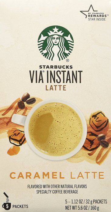 Starbucks Via Caramel Latte 5 Packets (Pack of 1)
