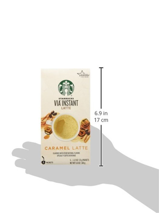 Starbucks Via Caramel Latte 5 Packets (Pack of 1) N3