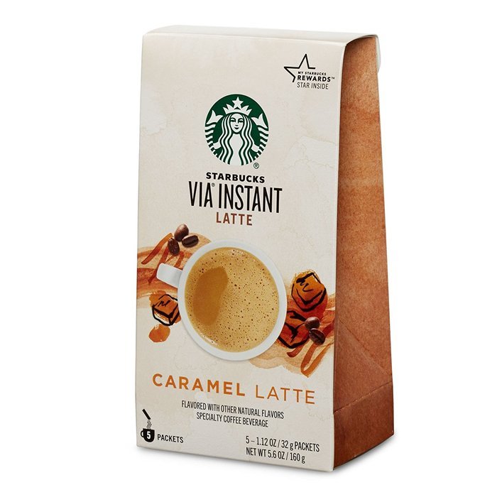 Starbucks Via Caramel Latte 5 Packets (Pack of 1) N8