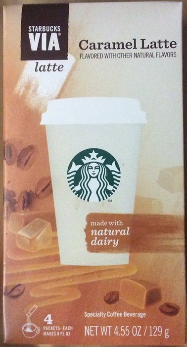 Starbucks Via Caramel Latte 5 Packets (Pack of 1) N9