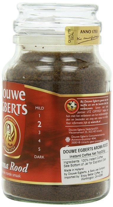 Douwe Egberts Aroma Rood Instant Coffee, 200 gram Jars (Pack of 2) N2