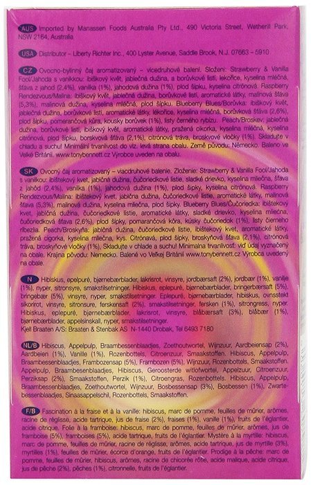 London Fruit & Herb Company Tea, Fruit Fantasy Variety Pack, 20 Count N3