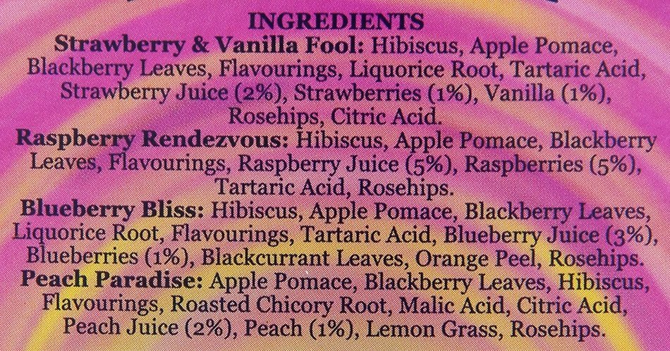 London Fruit & Herb Company Tea, Fruit Fantasy Variety Pack, 20 Count N6