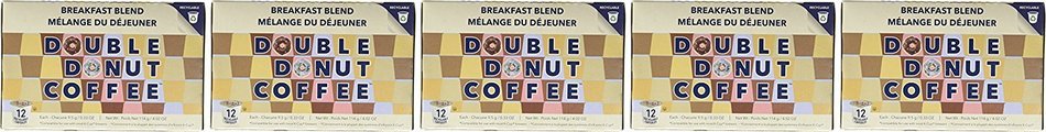 Double Donut Coffee Single Serve Cups for Keurig K Cup Brewer Variety Pack, 60 Count N7