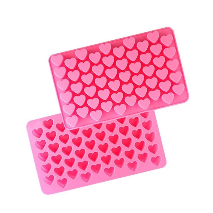 Witkey 55 Cavity Loving Heart Shape Silicone Decorating Craft Mold for Cake Cupcake Fondant Chocolate Jello Candy...