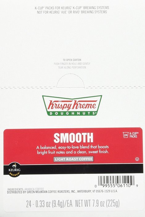 Krispy Kreme Smooth Light Roast Coffee 48 K-Cups N6
