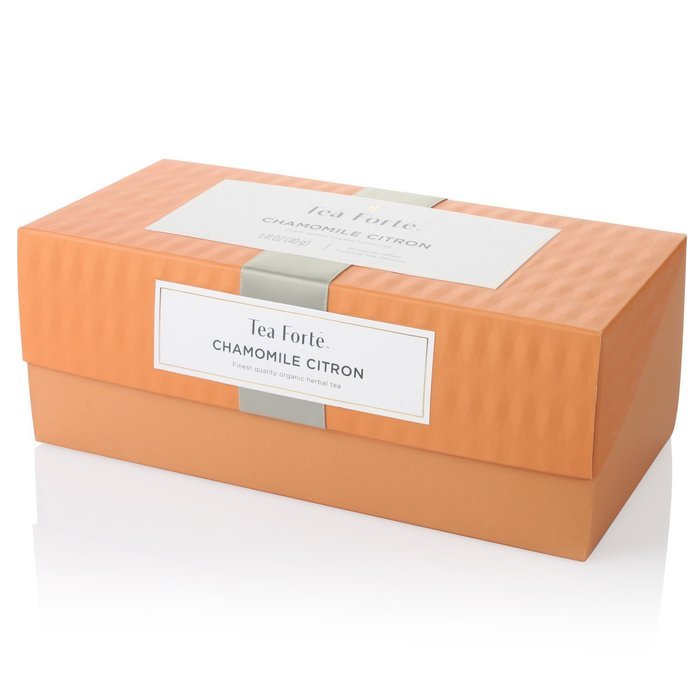 Tea Forte Presentation Box with 20 Handcrafted Pyramid Tea Infusers - Chamomile Citron Herbal Tea N2