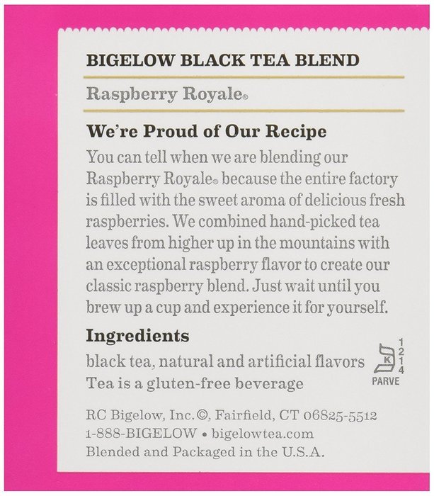 Bigelow Raspberry Royale Tea Bags - 20 ct (Pack of 2) N3