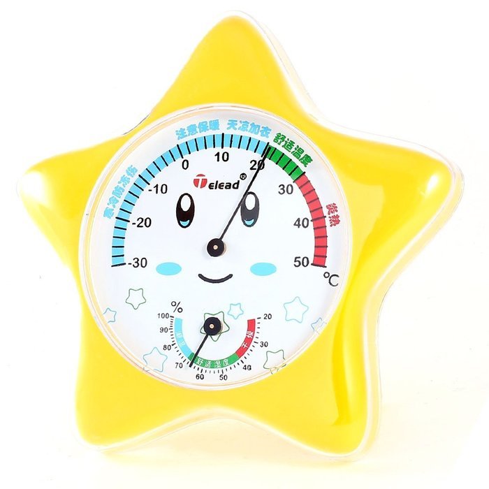 Uxcell Indoor Wet Hygrometer Humidity Yellow Thermometer Temperature Meter